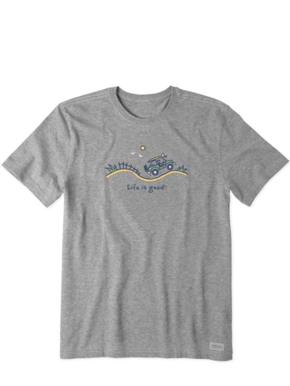 Men's Tee-Shirt...Life Is Good Off Road Beach Crusher Tee..sz Med..NEW w-tag